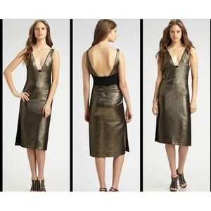 NWT $485 Diane von Furstenberg Chastity Glam Cocktail Sexy Dress Size 10